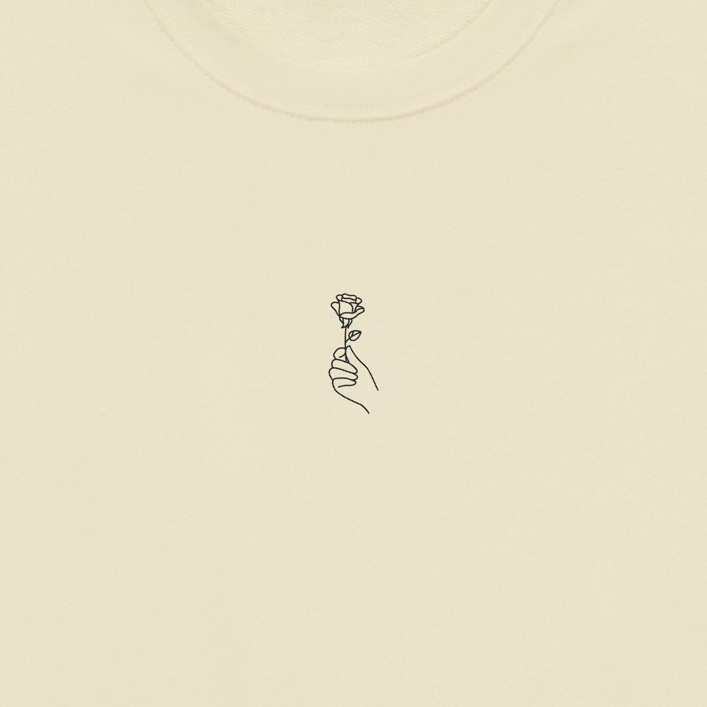 FLR Center Embroidery French Terry Top natural image