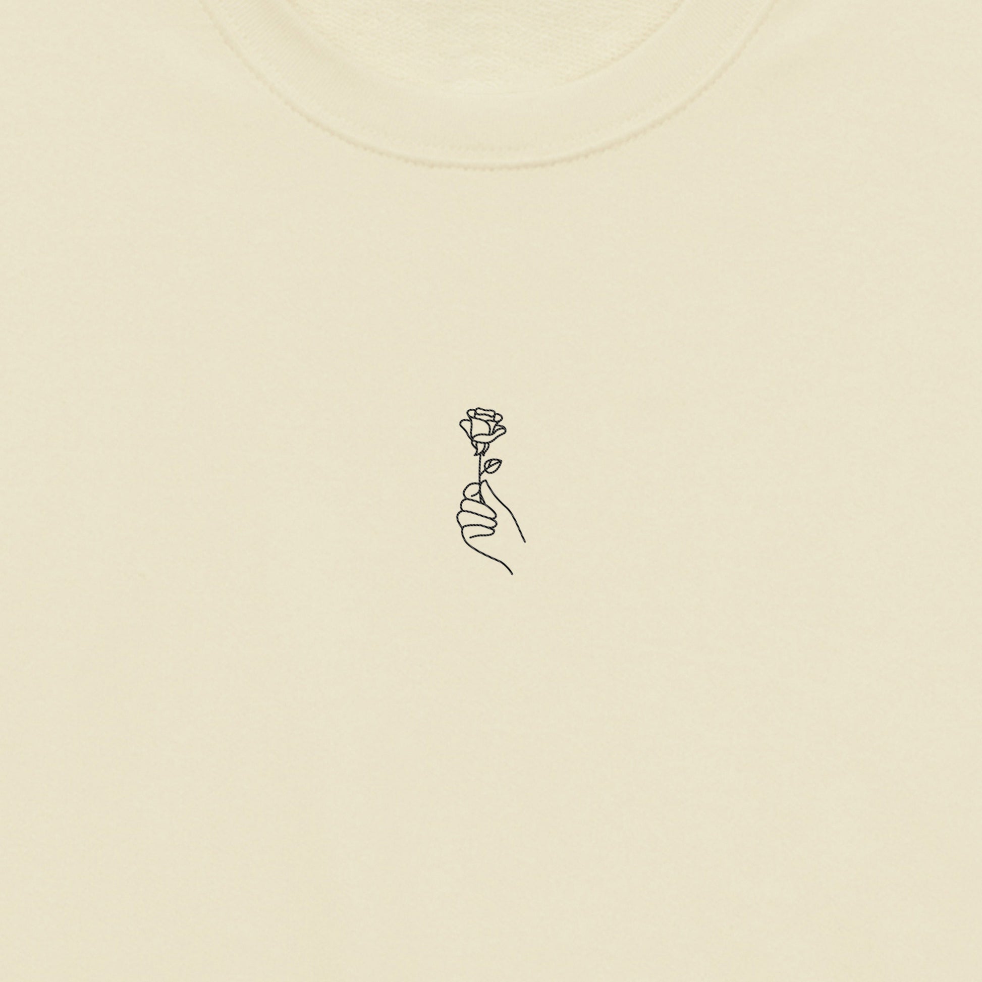 FLR Center Embroidery French Terry Top natural image