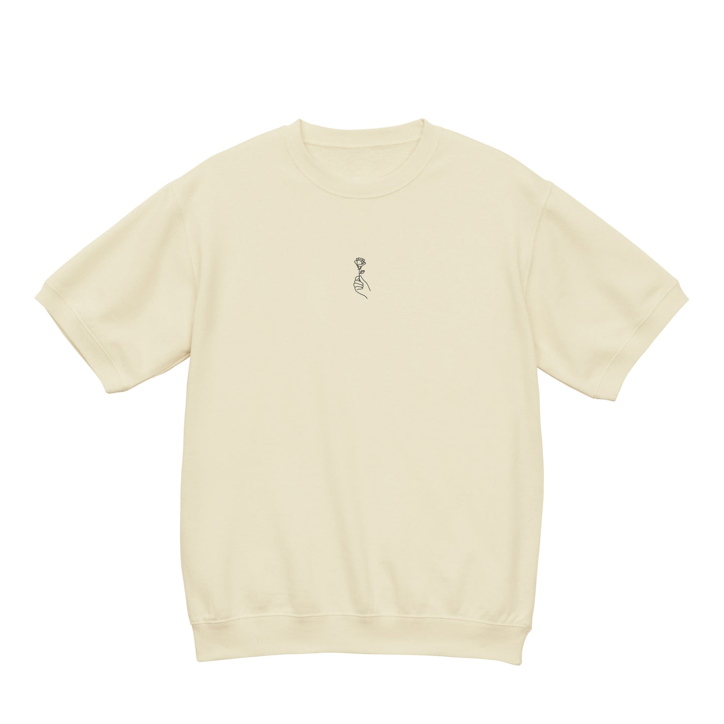 FLR Center Embroidery French Terry Top natural image