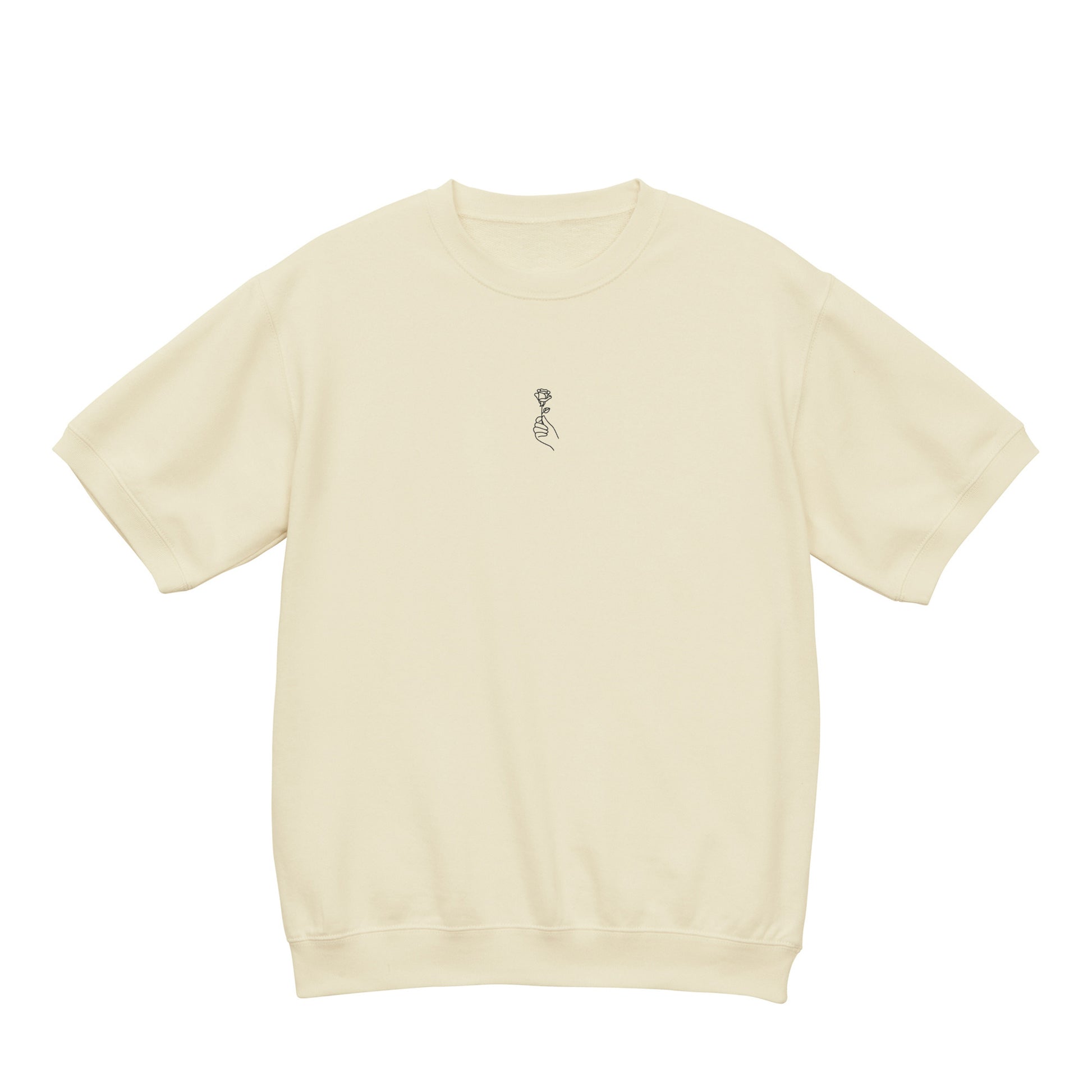 FLR Center Embroidery French Terry Top natural image